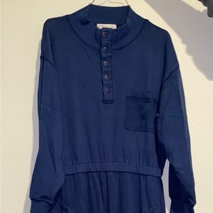 Navy Blue Midi Dress